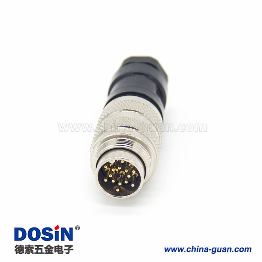 工業(yè)電纜插頭 M16 14芯直式接線公頭連接器 工業(yè)電纜插頭 M16 14芯直式接線公頭連接器