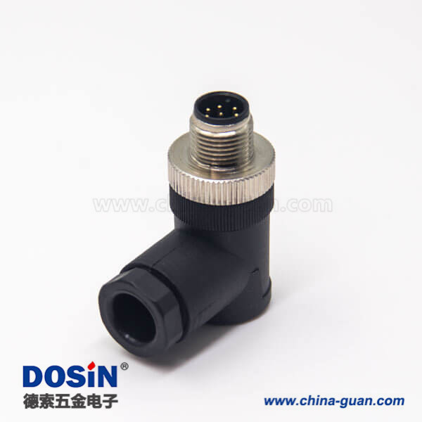 m12 傳感器接線插頭彎式公頭組裝式接線