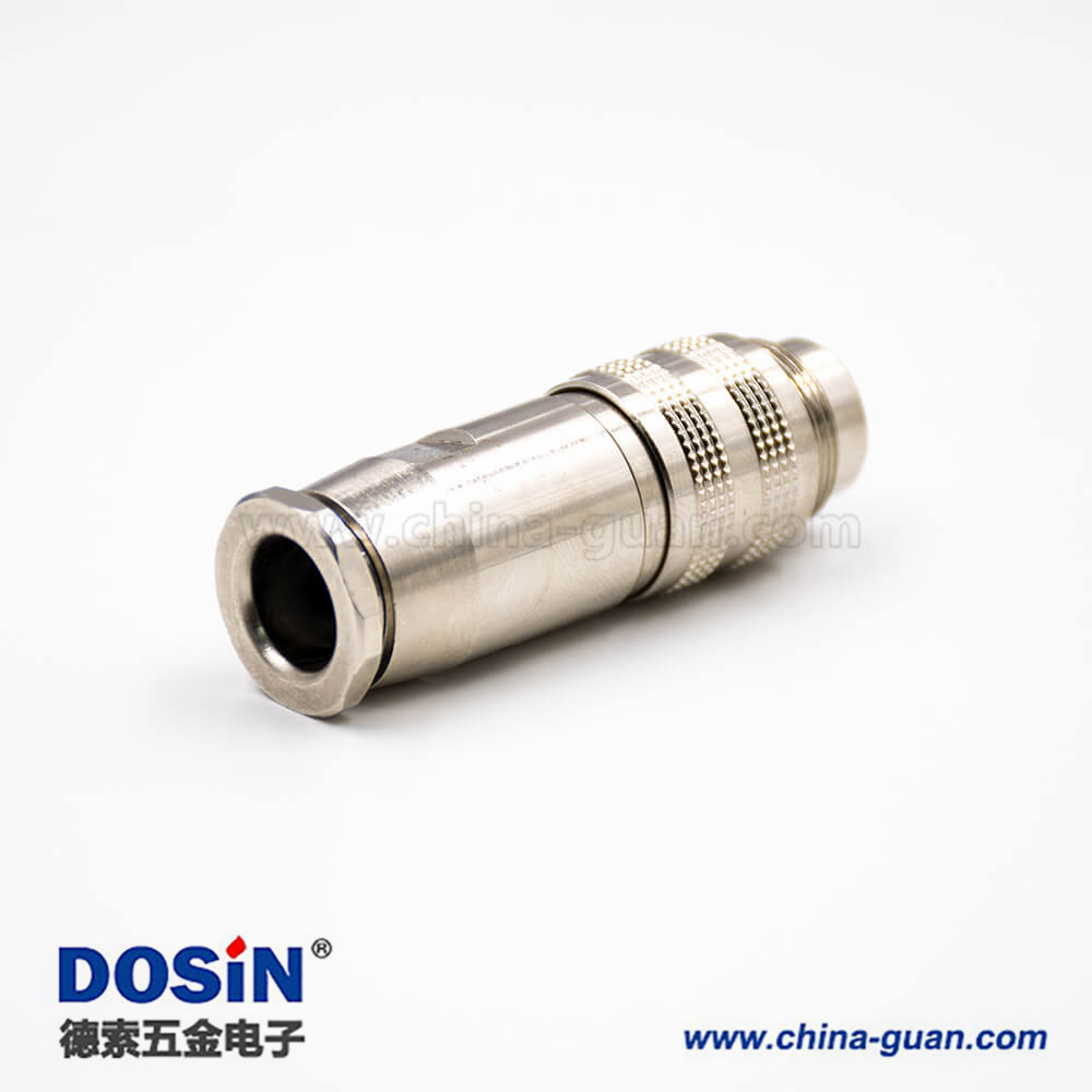 m16組裝式4芯公頭180°組裝接頭全金屬接線連接器帶屏蔽 m16組裝式4芯公頭180°組裝接頭全金屬接線連接器帶屏蔽