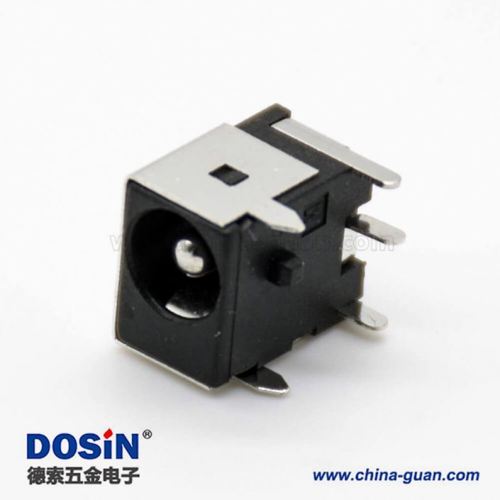 電源插座插孔公頭貼片焊接5.5*2.0mm帶屏蔽彎式DC插座連接器 電源插座插孔公頭貼片焊接5.5*2.0mm帶屏蔽彎式DC插座連接器