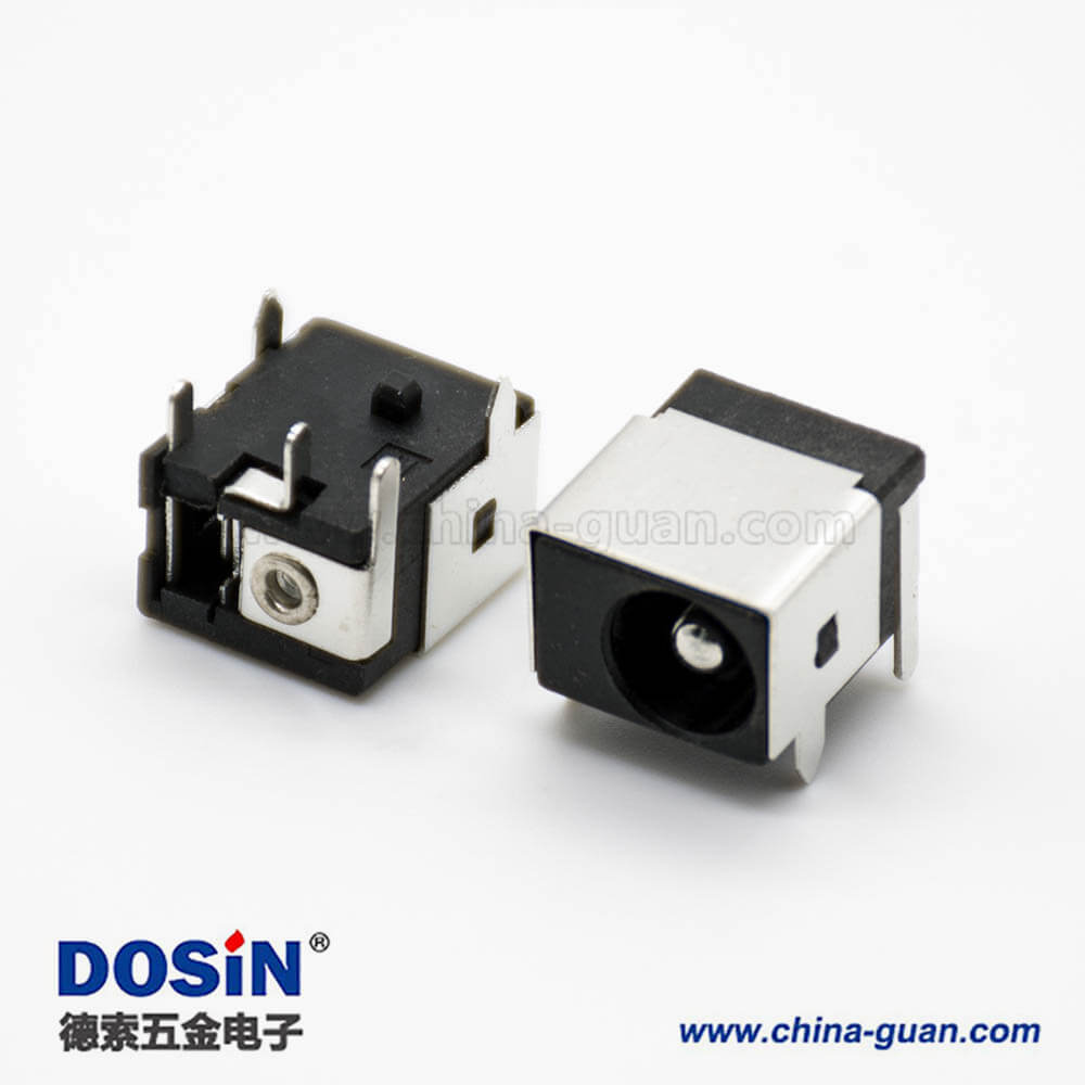 電源插座插孔公頭貼片焊接5.5*2.0mm帶屏蔽彎式DC插座連接器 電源插座插孔公頭貼片焊接5.5*2.0mm帶屏蔽彎式DC插座連接器