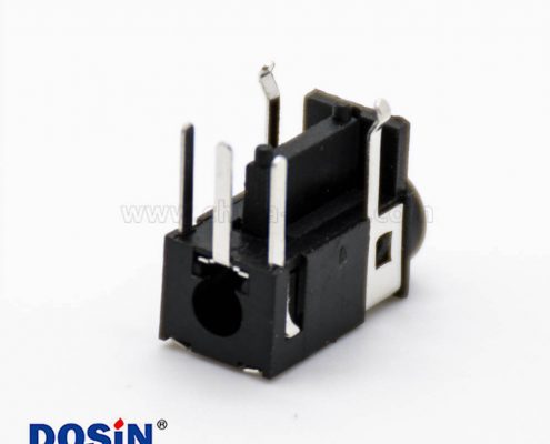 DC耳機(jī)插座6*3.6mm不帶屏蔽母頭彎式插孔貼片焊接電源連接器