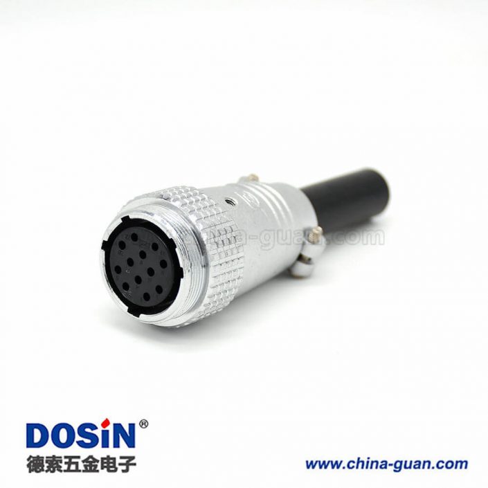 插頭母座P24 12芯直式航空連接器接線安裝