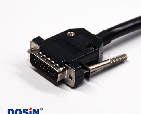 D-SUB接口26芯直公頭轉(zhuǎn)SCSI HPCN型50芯公頭直式線束1米