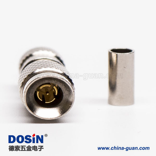 DIN1.0 2.3公頭射頻同軸連接器直式壓接 DIN1.0 2.3公頭射頻同軸連接器直式壓接