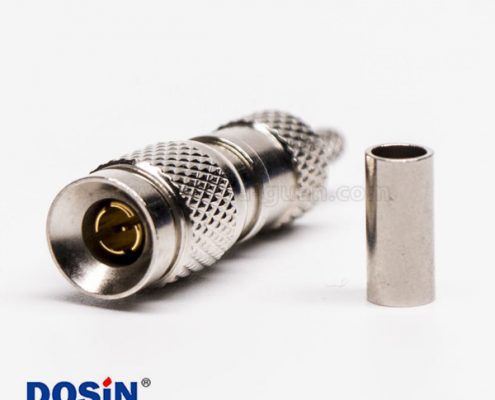 DIN1.0 2.3公頭射頻同軸連接器直式壓接
