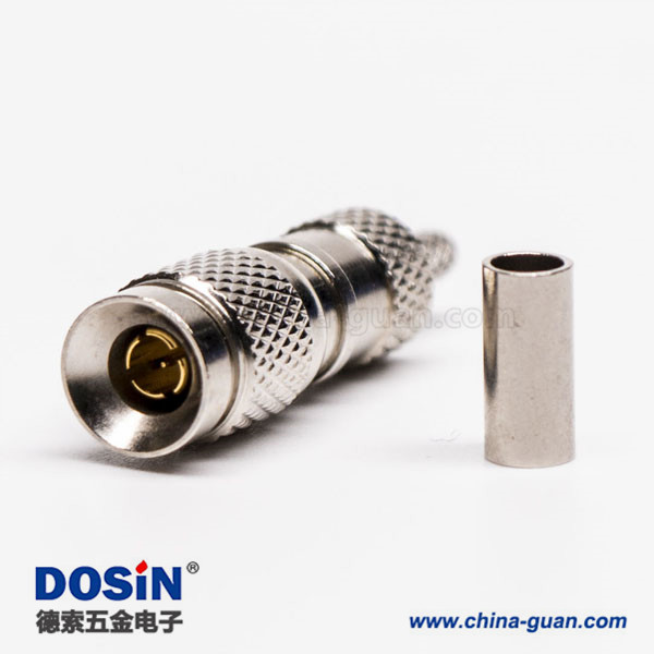 DIN1.0 2.3公頭射頻同軸連接器直式壓接 DIN1.0 2.3公頭射頻同軸連接器直式壓接