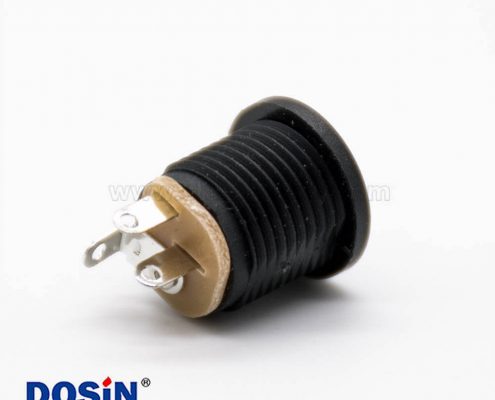 圓形DC插座面板安裝穿墻插孔公頭直式不帶屏蔽電源連接器