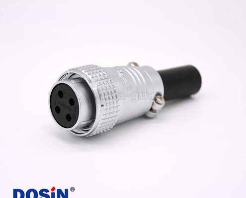 母頭插頭P28 4芯直式航空連接器接線安裝