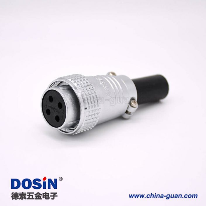 母頭插頭P28 4芯直式航空連接器接線安裝