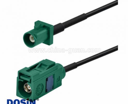 車載收音機天線延長線Fakra E型直式公轉母接線10英尺