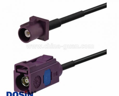 公轉母Fakra D型直式4G LTE 3G UMTS GSM車載天線連接器延長線2米