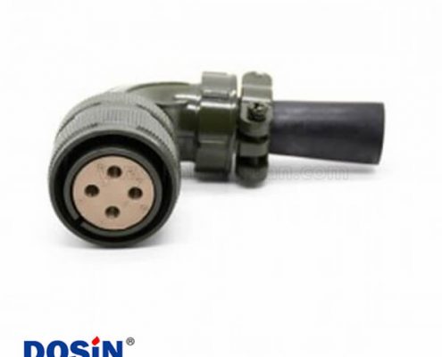 彎式MS3108A22-22S航空插頭 金屬4芯航空連接器 彎頭