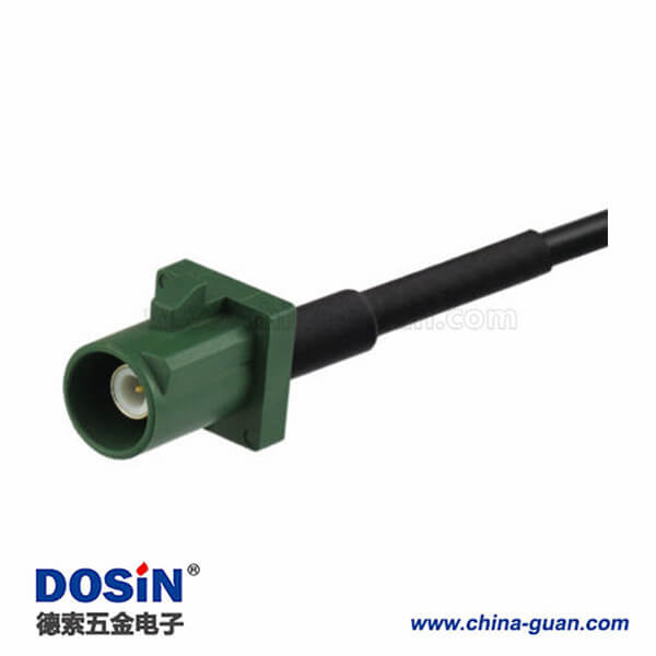 Fakra線纜連接器E型公頭轉RCA公頭汽車倒車后視鏡用線材15厘米 Fakra線纜連接器E型公頭轉RCA公頭汽車倒車后視鏡用線材15厘米