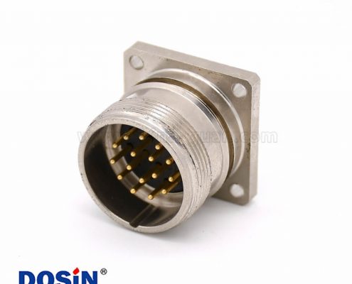 16芯連接器 M623 直式接線四孔法蘭公插座