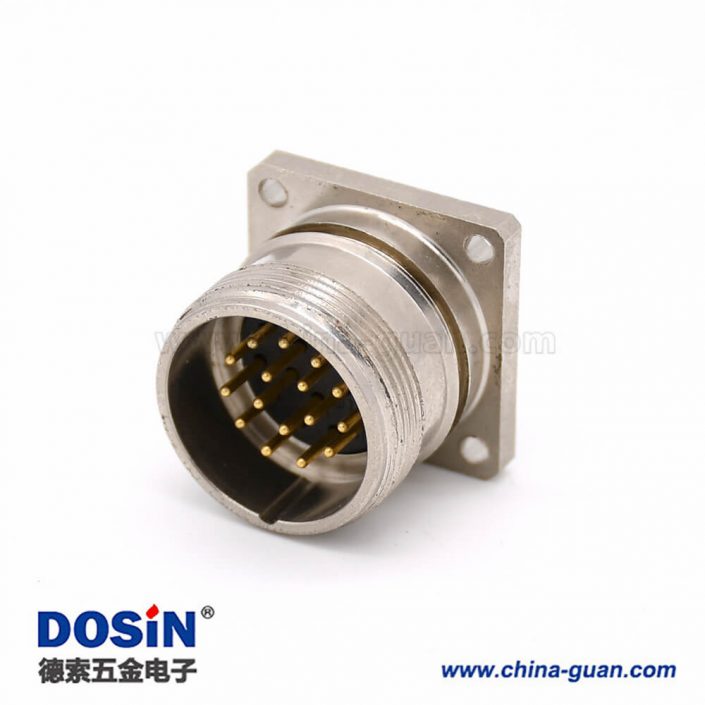 16芯連接器 M623 直式接線四孔法蘭公插座