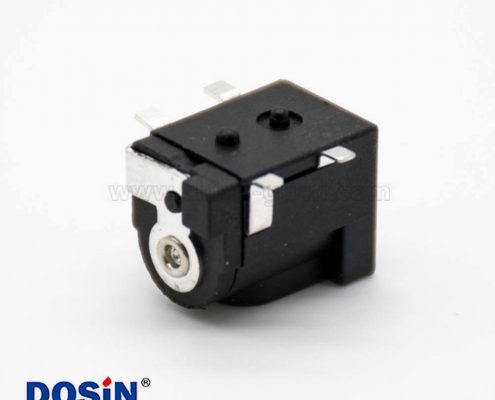 DC電源插座引腳5.5*2.1mm貼板公頭水平貼片焊接不帶屏蔽插座連接器