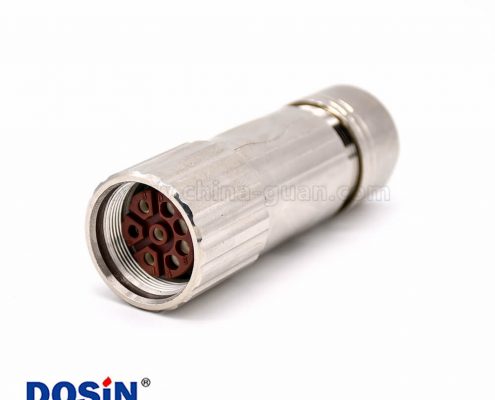 插座8芯 M40系列 直式工業(yè)母頭接線連接器