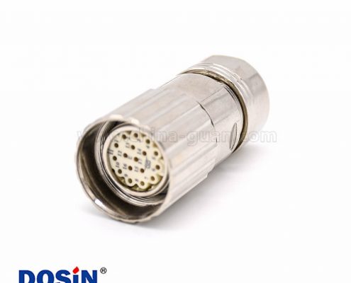 直式電纜插頭 M623 17芯接線母頭防工業(yè)連接器
