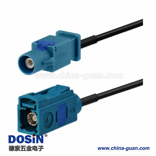 Fakra天線車頭GPS 直式Fakra Z母頭對公頭接線50厘米 Fakra天線車頭GPS 直式Fakra Z母頭對公頭接線50厘米