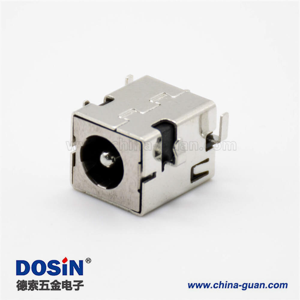 金屬DC插座貼板5.5*2.1mm公頭帶屏蔽貼片焊接水平公頭插座連接器 金屬DC插座貼板5.5*2.1mm公頭帶屏蔽貼片焊接水平公頭插座連接器