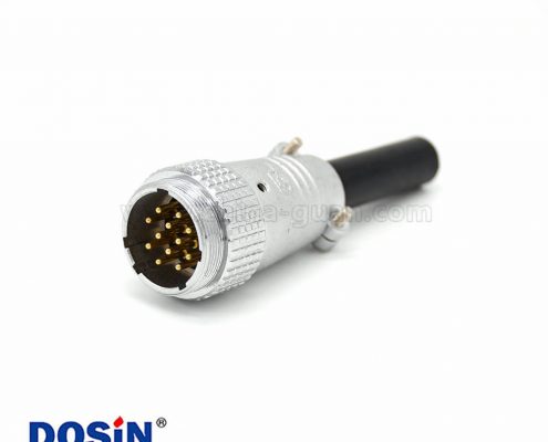 快速公插頭P24 12芯直式圓形接線航空連接器