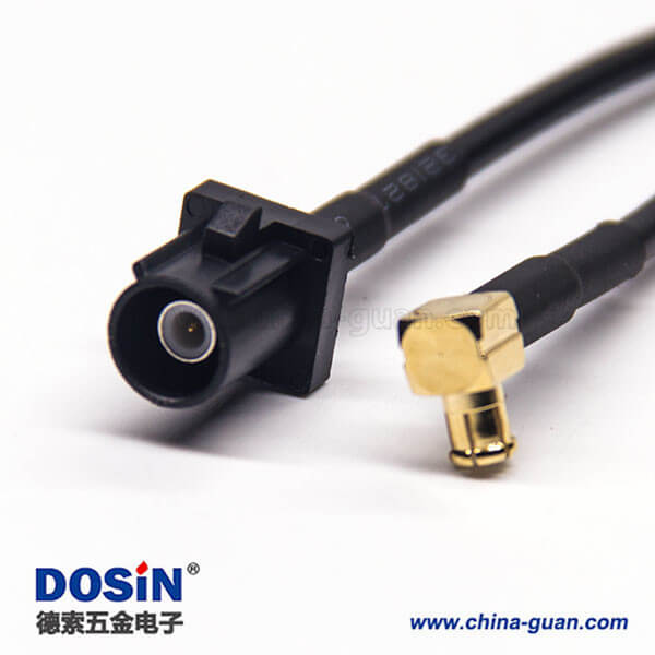 Fakra線束FakraA型公頭轉(zhuǎn)MCX公頭線材連接器 RG174 線長1米