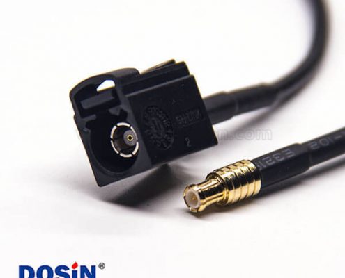 Fakra連接器A型母頭轉(zhuǎn)MCX公頭線材連接器 RG174 線長1米