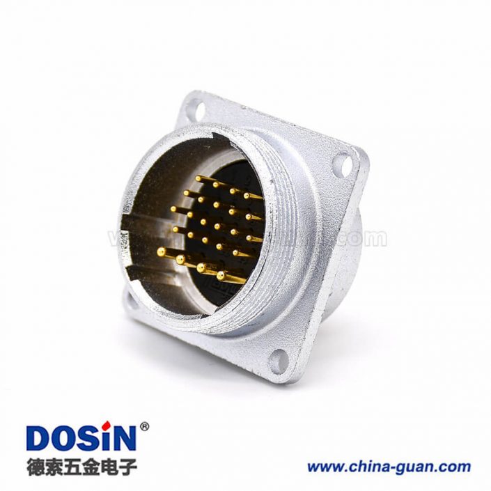 插座法蘭P28 24芯公頭直式連接器