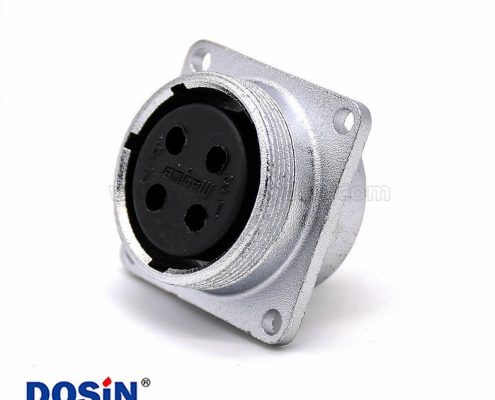 4P母座P28直式4孔法蘭連接器