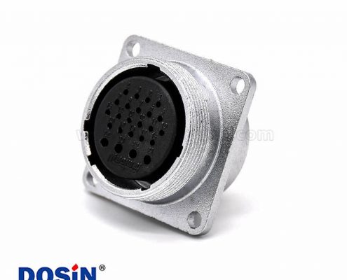 24P連接器P28直式母頭方型法蘭連接器