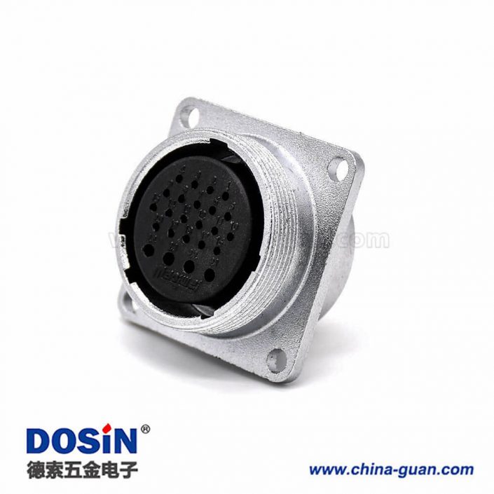 24P連接器P28直式母頭方型法蘭連接器