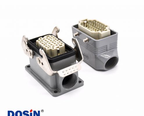 重載連接器24針H10B表面安裝公母對接鍍銀螺釘M32