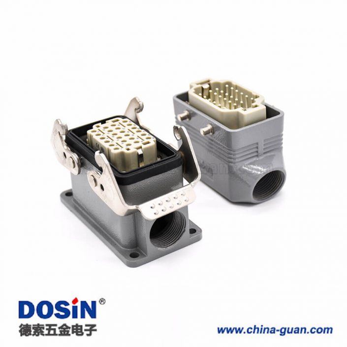 重載連接器24針H10B表面安裝公母對(duì)接鍍銀螺釘M32