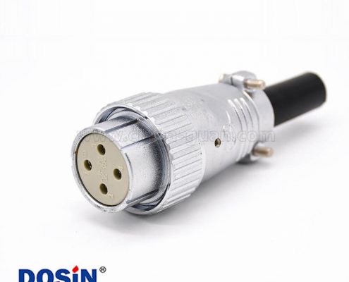 直式電纜插頭P32 4芯母頭接線連接器