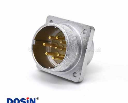 插座公頭P32 10芯直式方型法蘭連接器