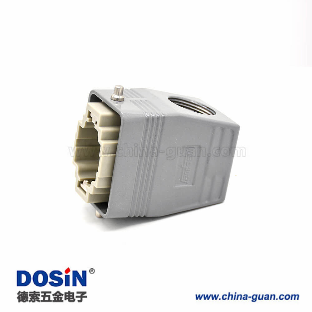 矩形重載連接器H6B不帶針公頭12芯螺紋PG21高結(jié)構(gòu)斜出口開孔安裝公母對接 矩形重載連接器H6B不帶針公頭12芯螺紋PG21高結(jié)構(gòu)斜出口開孔安裝公母對接