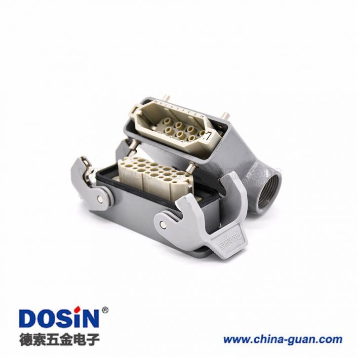 矩形重載連接器公母對接11芯不帶針公頭H16A螺釘PG16開孔安裝高結(jié)構(gòu)斜出口進(jìn)線 矩形重載連接器公母對接11芯不帶針公頭H16A螺釘PG16開孔安裝高結(jié)構(gòu)斜出口進(jìn)線