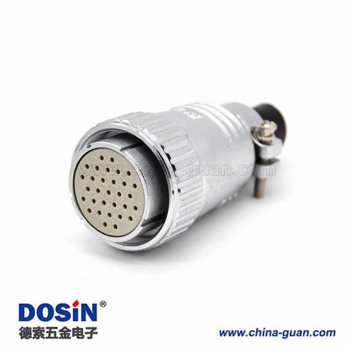 直式插頭P40 31芯母頭圓形接線電纜連接器