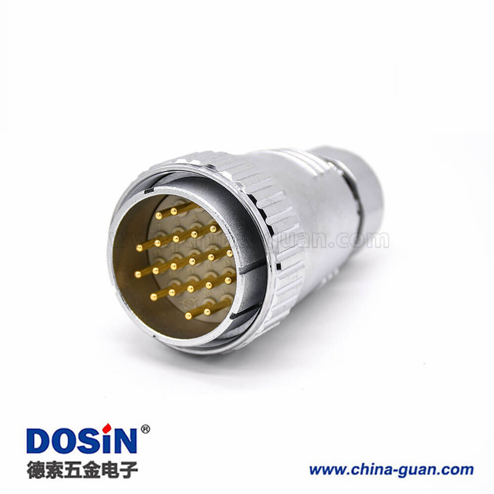 圓插頭插座20芯P40母頭直式法蘭插座公頭直式接線插頭連接器 圓插頭插座20芯P40母頭直式法蘭插座公頭直式接線插頭連接器