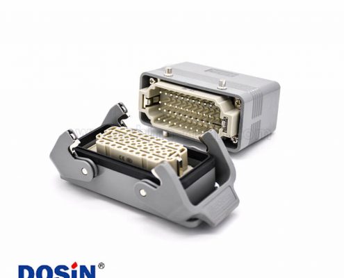 40針重載連接器PG21螺釘開孔安裝斜出口進(jìn)線公母對接H16B