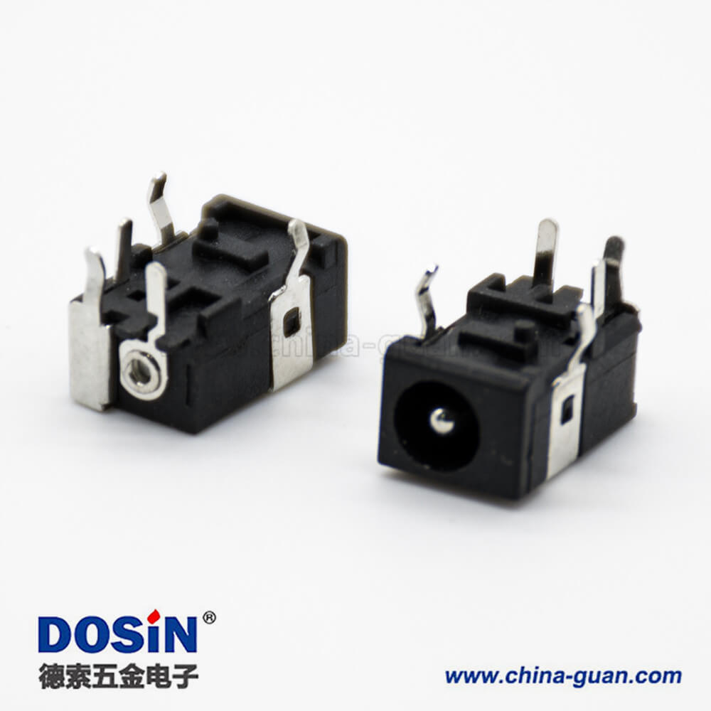 DC5引腳公插座插孔貼片焊接不帶屏蔽4.5*1.65彎式電源連接器 DC5引腳公插座插孔貼片焊接不帶屏蔽4.5*1.65彎式電源連接器