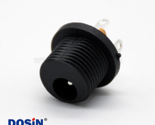 防水DC公座面板安裝穿墻插孔直式不帶屏蔽5.5*2.1毫米電源連接器
