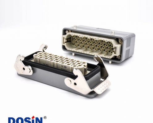 防水工業(yè)連接器重載32芯不帶針公頭公母對接PG21鐵扣開孔安裝H24B外殼