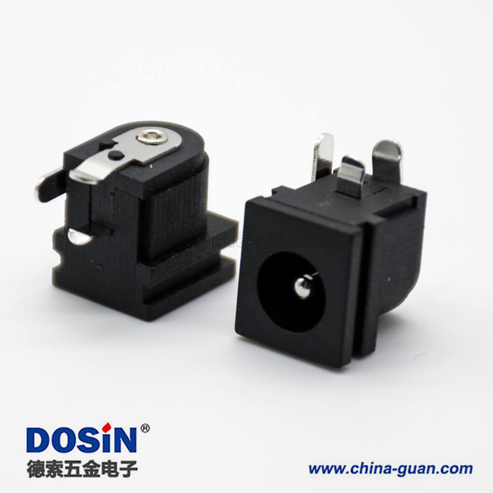DC直流電源插座公不帶屏蔽插孔貼片焊接彎式連接器