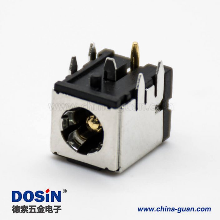 DC金屬插座公彎式插孔貼片焊接帶屏蔽電源連接器 DC金屬插座公彎式插孔貼片焊接帶屏蔽電源連接器