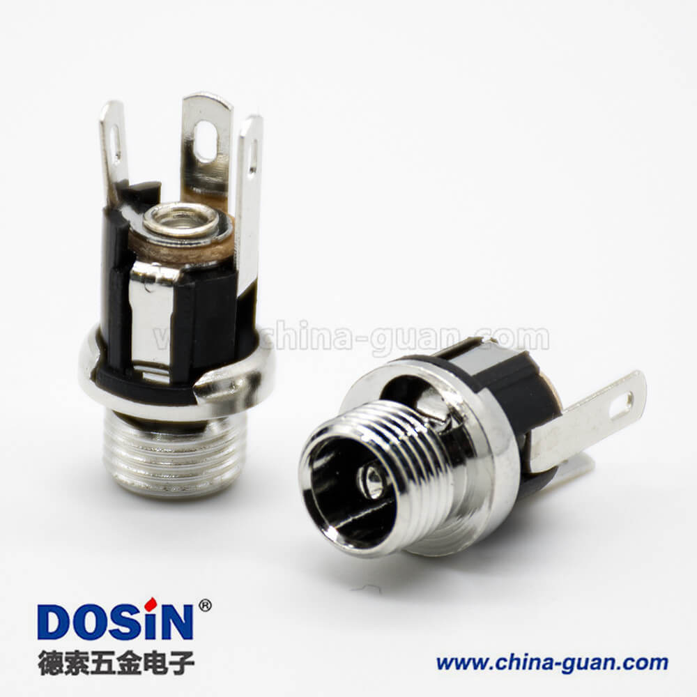 防水DC公座面板安裝插孔直式5.5*2.1毫米不帶屏蔽防水電源連接器 防水DC公座面板安裝插孔直式5.5*2.1毫米不帶屏蔽防水電源連接器