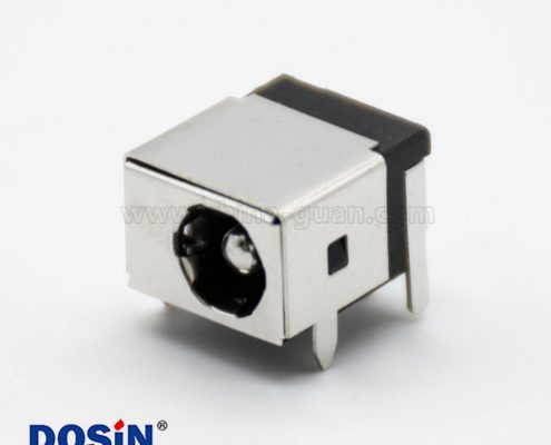 金屬DC插座公直式插孔貼片焊接5.5*2.1毫米帶屏蔽電源連接器