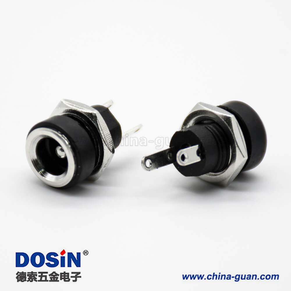 防水DC插座公直式面板安裝穿墻5.5*2.1mm插孔不帶屏蔽電源連接器 防水DC插座公直式面板安裝穿墻5.5*2.1mm插孔不帶屏蔽電源連接器
