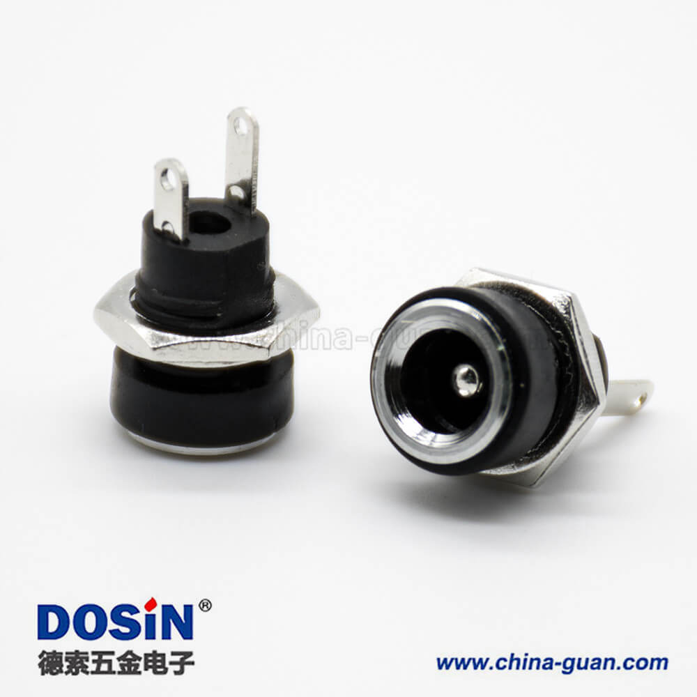 防水DC插座公直式面板安裝穿墻5.5*2.1mm插孔不帶屏蔽電源連接器 防水DC插座公直式面板安裝穿墻5.5*2.1mm插孔不帶屏蔽電源連接器